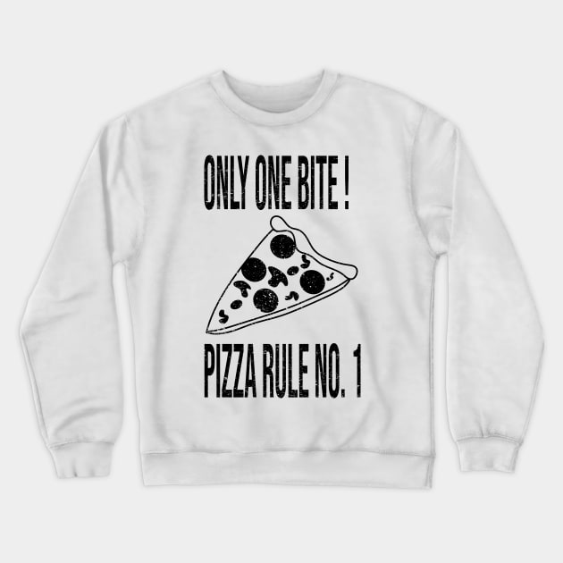 Only One Bite Pizza Crewneck Sweatshirt by Mathew Graphic